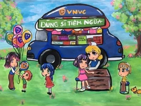 10.000 trẻ em cả nước tham gia vẽ 'dũng sĩ tiêm ngừa'