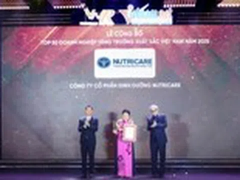 Nutricare tiếp tục vào Top 50 doanh nghiệp tăng trưởng xuất sắc
