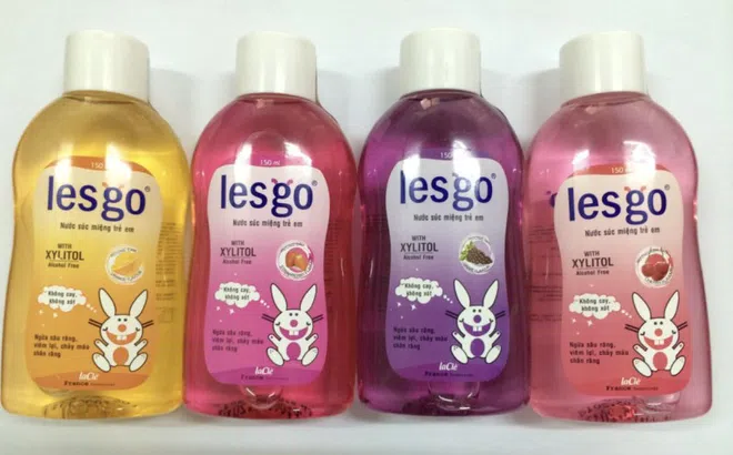 Thu hồi, tiêu hủy lô nước súc miệng Lesgo trẻ em